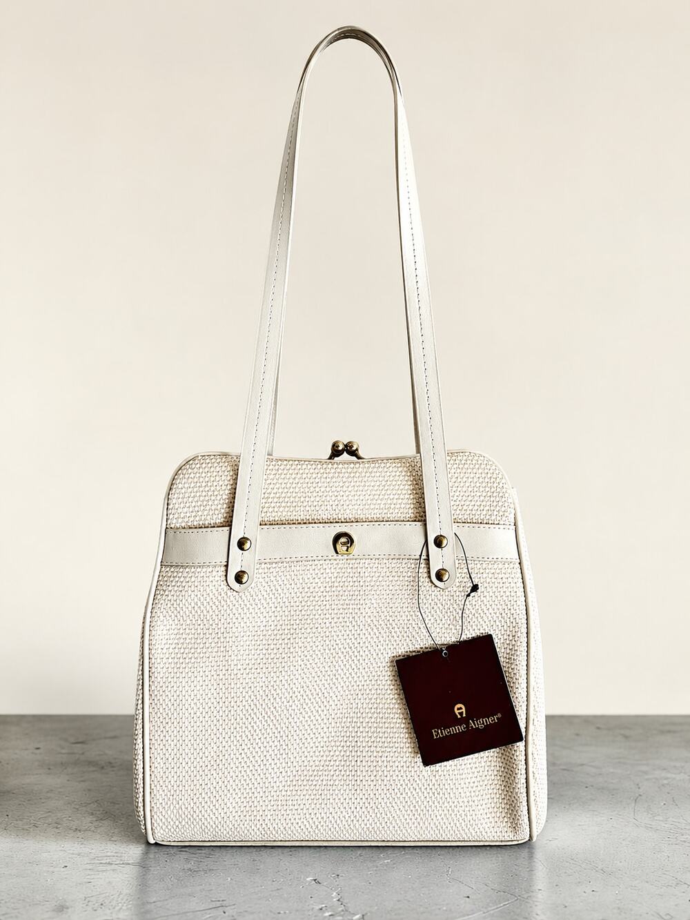 Vintage 2001 Etienne Aigner Hayday Collection Straw Shoulder Bag NWT Y2K